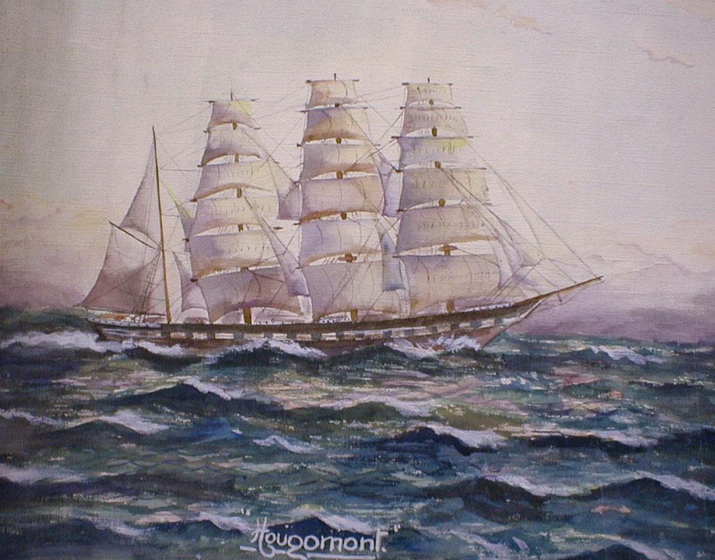 Image: Three masted full rigged ship