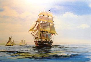 Image: Three masted barque sailing ship
