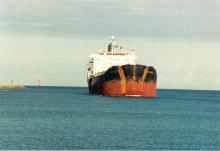 Entering Port Adelaide in 1995