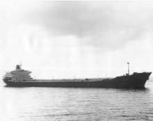 S.S. "BOGONG" became S.S. "IRON BOGONG".  33,262 gross ton and built by Whyalla Ship building and Engineering works in 1967.  Later strengthened for ore cargoes.  Employed in interstate bulk carrying and owned by Australian National Line and BHP.
Port of
