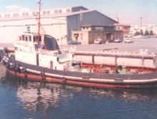 Tug "Warunda", built  in 1966 by Adelaide Ship Construction, owned by Adelaide Steamship Industries Pty Ltd, managed by Ritch and Smith.  Gross tonnage of 225 and with a speed of 12 knots.  This image taken whilst vessel berthed at inner harbour, Port Ade