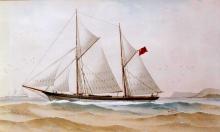 1873 Ketch from a watercolor by Borne 1890.