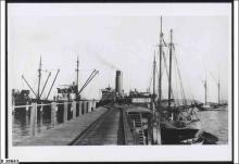 Port Victoria Jetty, the Ketch "MacIntyre"at the Jetty  ca.1920.