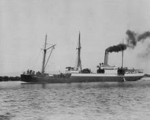 Passenger cargo vessel "S.S Herbert", built in 1884 at Newcastle upon Tyne by McIntyre & Co for Alpin Brown & Co Ltd of Brisbane.  She was sold in may 1888 to John Williams and registered in Launceston .  In 1889 she was owned by United S.S. Co and in 189