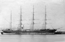 Barque, "Pendragon castle", built in 1891 at Workington by R Williamson & Son for J Chambers & Co.  A masted steel barque.  She was sold in 1899 to German owners and renamed "Lisbeth", later given to French as reparation at the end of World war 1, but rep