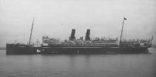 Passenger vessel "Mooltan", built  by Caird & Co - Greenock, Scotland.  She took her maiden voyage on 4 October 1905.  Owned by P & O and operated between Uk & Australia via Suez Canal.  In 1911 she participated inb Coronation Review and in 1914 was comma