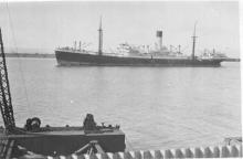 Passenger vessel entering port