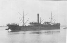 1910-11 General cargo vessel after collision