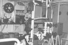 Interior of engine room.