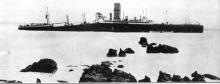 S.S. "Ferndale", gross tonnage 9670 ton.  Built in sydney in 1924 and employed carrying international cargo.  Owned by the White Star Line from 1923 - 1928.  Managers G Thompson & Co Ltd.  
Dimensions - length 500'0", breadth 63'2", draught 33'0"
Port o