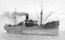 1921 general cargo vessel under way.