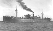 1918 general cargo vessel under way