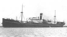 1912 general cargo vessel under way