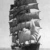 1911 Barque at sea.