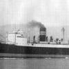 1936 refrigerated cargo vessel under way