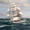 1876 barque at sea