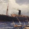 Passenger Liner "S.S. Kalyan", built in 1915, owned by P & O Steam NavigationCo Ltd.  "Kalyan" made her first appearance in Southern waters when she left London on 22 december 1922 for a single round trip.
Tonnage:  9144 gross
Dimensions:  length 480', 