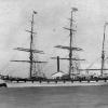 Barque "Myrtle Holme", built in 1875 at Sunderland by Bartram Hastwell & Co.  Began as a full rigged iron ship, later became a barque.  A unit of the famous Holme line.  She was sold into Norway in 1908 and renamed "Glint".  Under that name she was torped