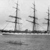 Three masted full rigged iron ship "Earl Of Zetland", built in 1875 at Dumbarton by A McMillan & Sons for J.D. & J Thomson, Reg:  Glasgow.  Vessel was bought by J.R. Menzies in 1880 and lated soild to Russian owners with no change of name and registered a