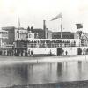 Paddle Steamer 'Lady daly' is described in R Parsons' book "Paddle steamers of Australia" as being of wood with a stern wheel.  Built in 1862 at Fletcher's Slip, Port Adelaide and then rebuilt at Moama in 1872.  The vessel had 2 steam engines, 2 decks and