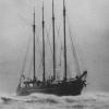 "Kermandie", the last four masted sailing ship to trade in Australian waters.  Built in 1920 by CM McKay of Hobart.  An auxilliary engined wooden schooner with a gross tonnage of 343.  This well known Tasmanian worked continuously until about 1946, often 