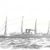 Passenger vessel "Oratava", built in 1889 by Vickers-Armstrongs, Barrow for the Orient-Pacific Line.  She was designed for the P.S.N. Co for the Valparaiso Trade and was later reallocated to the Australasian Service in 1890.  She was a single screw steame