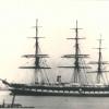 Steam Clipper "Great Britain", as rigged 1853-1877.  Launched at Bristol in 1843, she was the first iron ship to cross the Atlantic and the first Screw Steamer of any size.  500 HP.   She traded to Australia in 1852 - 1877.

Tonnage:  3270 gross, 1795 n