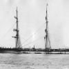 1855 barque at anchor.