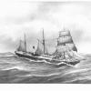 1854 passenger vessel at sea.