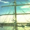 Berthed at Port Adelaide showing rigging, 24/12/1987.