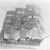 Barque under full sail