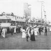 Port and harbour scene - passengers on wharf