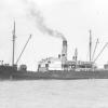 1912 passenger cargo vessel under way