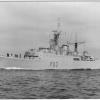 Naval vessel under way