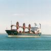 Container ship under way