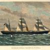 Image: Steamship with barque rigging.